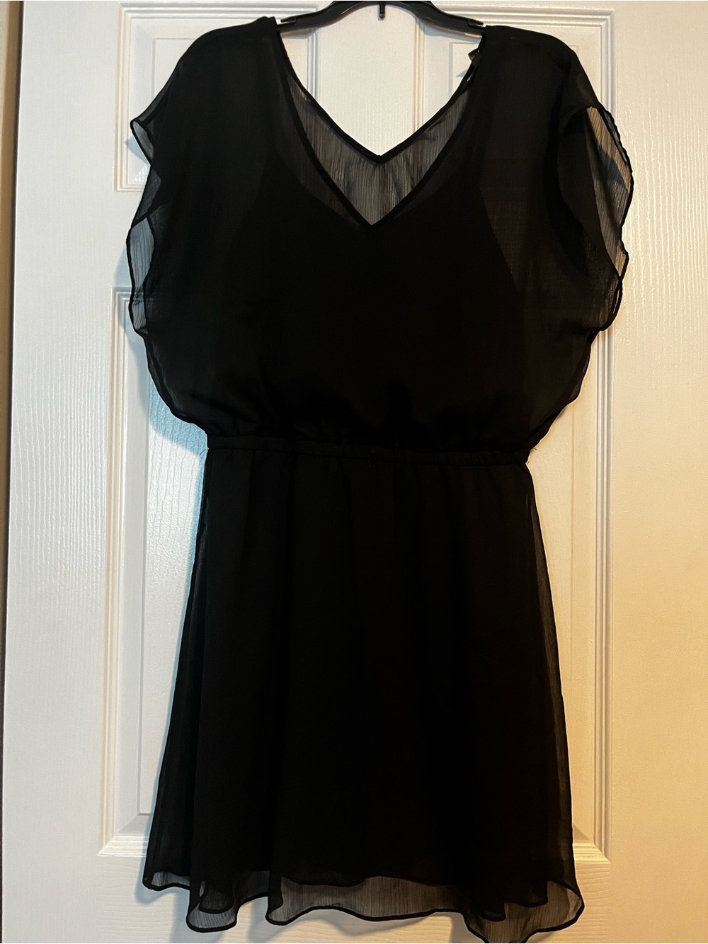 Express Black V-Neck Mini Dress
